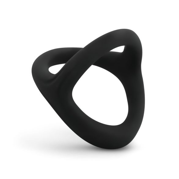 Easytoys Desire Ring - anel peniano e escrotal flexível - silicone preto