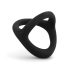 Easytoys Desire Ring - anel peniano e escrotal flexível - silicone preto