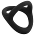 Easytoys Desire Ring - anel peniano e escrotal flexível - silicone preto