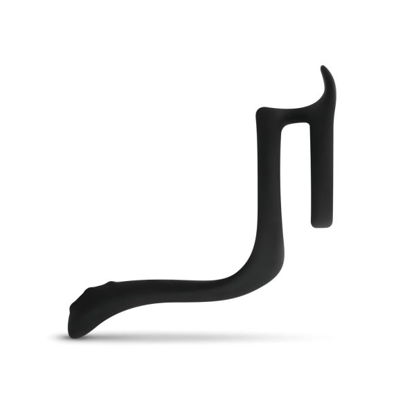 Easytoys - anel peniano e escrotal flexível - silicone preto