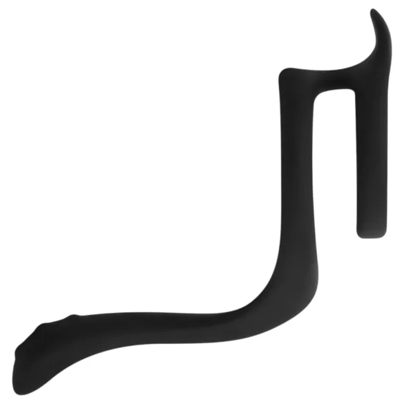 Easytoys - anel peniano e escrotal flexível - silicone preto