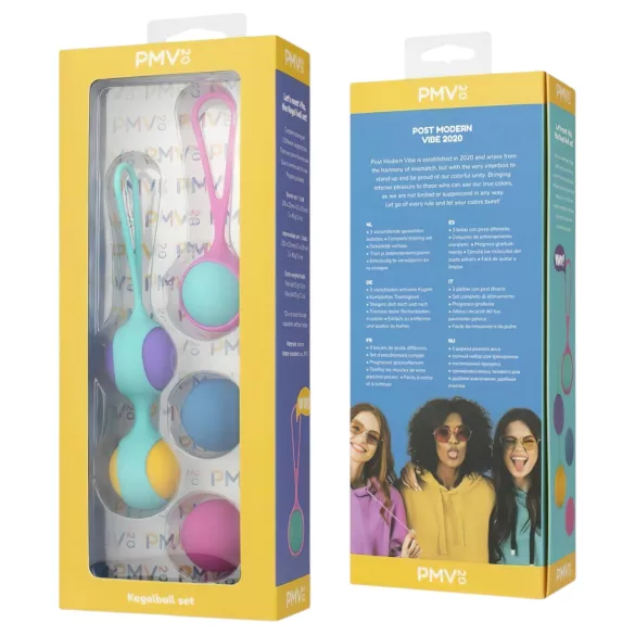 PMV20 Vita - conjunto de bolas kegel ajustáveis - multicolorido