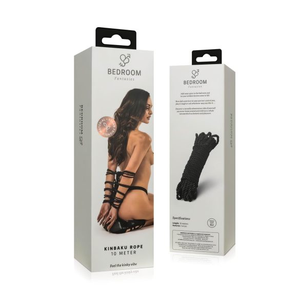 Bedroom Fantasies - corda shibari erótica - 10 m - preta