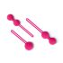 Easytoys - bolas de pompoarismo - kit 3 peças - rosa