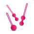 Easytoys - bolas de pompoarismo - kit 3 peças - rosa