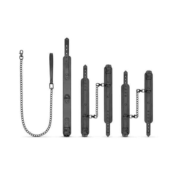 Bedroom Fantasies - kit bondage completo - 4 peças - preto