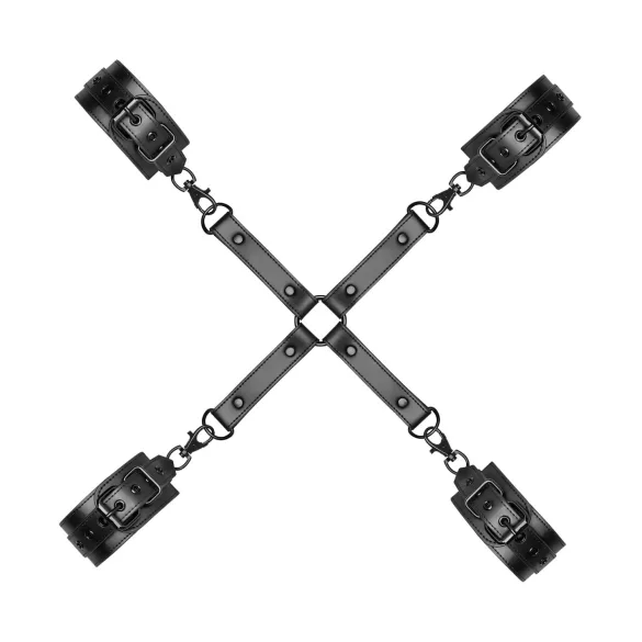 Bedroom Fantasies - algema tornozelo e pulso - couro preto