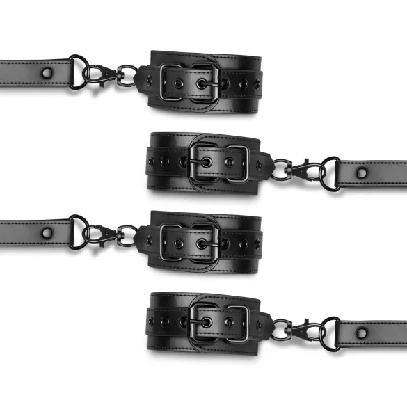 Bedroom Fantasies - algema tornozelo e pulso - couro preto