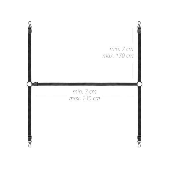 Bedroom Fantasies - conjunto de amarras para cama - preto