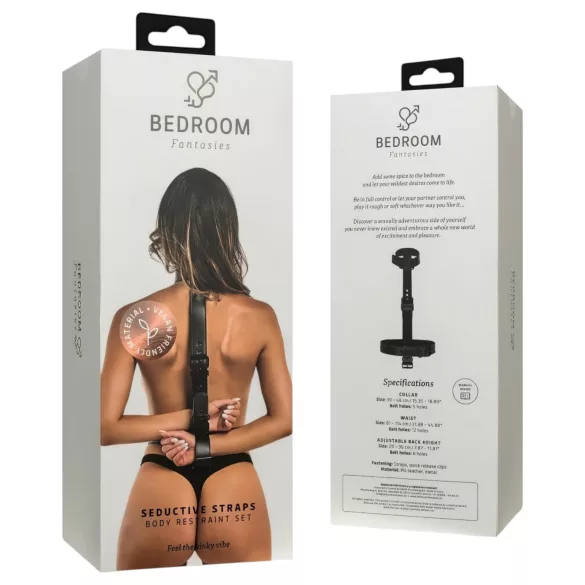 Bedroom Fantasies - kit bondage coleira e algemas - preto