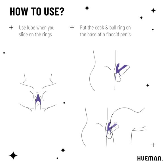 Hueman Infinity Ignite - anel peniano com vibração e estimulador de escroto