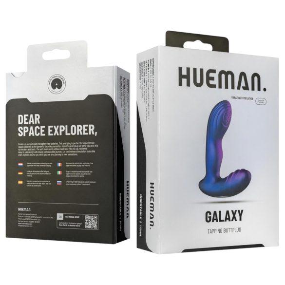 Hueman Galaxy - vibrador anal pulsante - silicone lilás