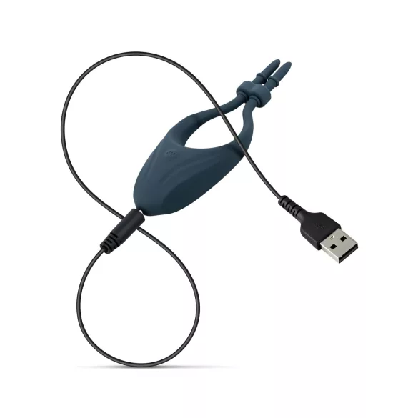 Boners - anel peniano vibratório ajustável - silicone azul