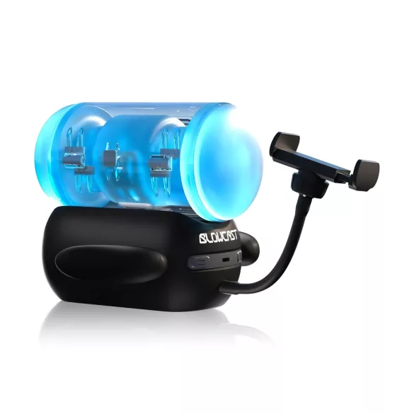 Blowcast Wingman Pro - masturbador automático masculino - azul e preto