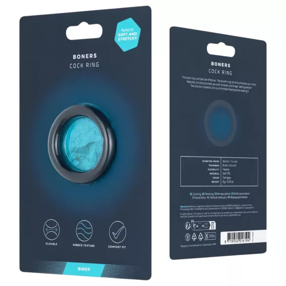 Boners Ergo - anel peniano de silicone (azul)