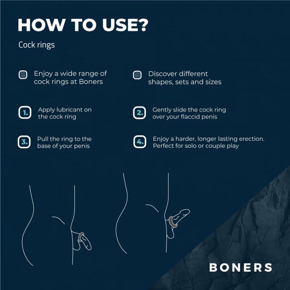 Boners Ergo - anel peniano silicone cinza