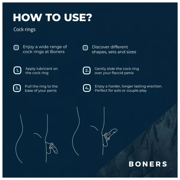 Boners Ergo - anel peniano de silicone (azul)