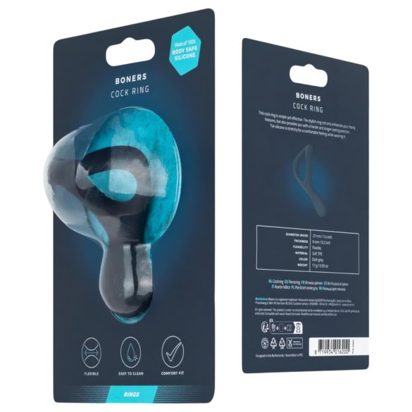 Boners - anel peniano silicone cinza
