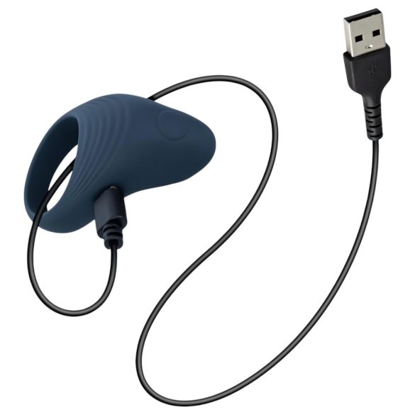 Boners - anel peniano vibratório recarregável - silicone cinza