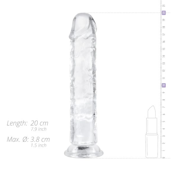 EasyToys - dildo de gelatina - 18cm (transparente)