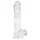 EasyToys - dildo com escroto - 13,5cm - transparente