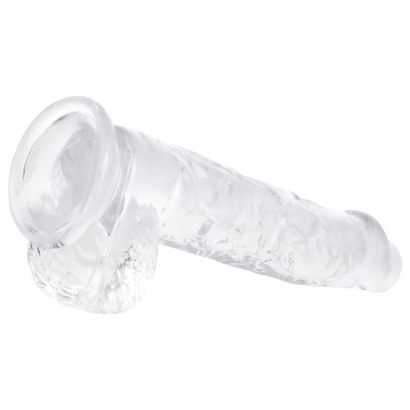 EasyToys - dildo com escroto - 13,5cm - transparente