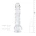 EasyToys - dildo com escroto - 13,5cm - transparente