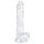 EasyToys - dildo com escroto - 17cm - transparente