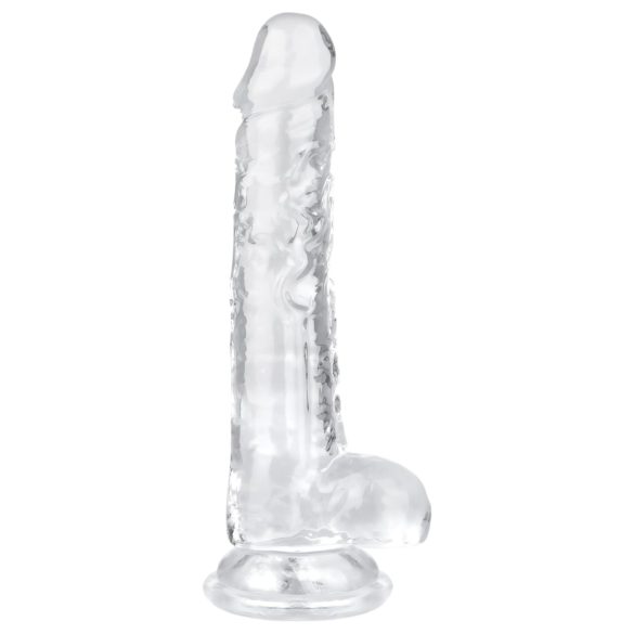 EasyToys - dildo com escroto - 17cm - transparente