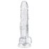 EasyToys - dildo com escroto - 17cm - transparente