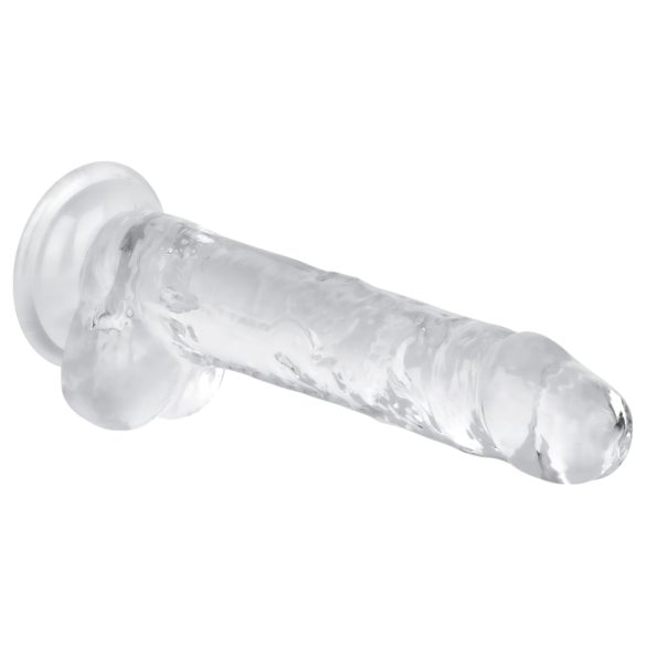 EasyToys - dildo com escroto - 17cm - transparente