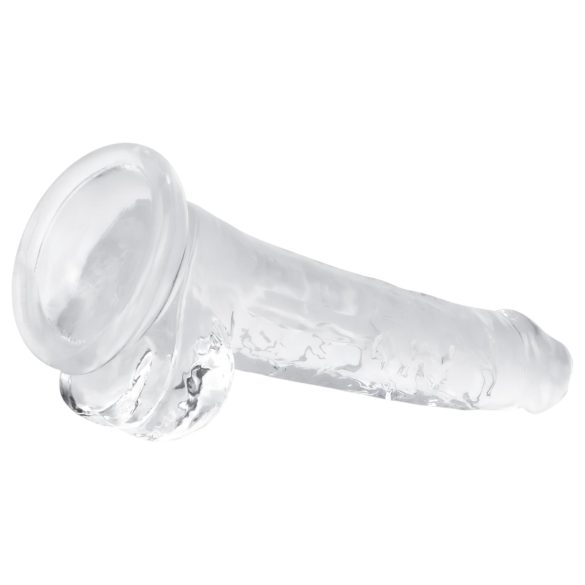 EasyToys - dildo com escroto - 17cm - transparente