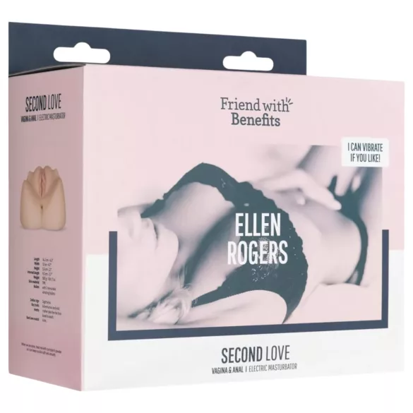 FWB - masturbador vagina e ânus com vibrador - cor natural