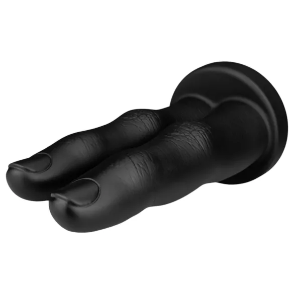 BUTTR Victory - dildo anal duplo para dedos - silicone preto