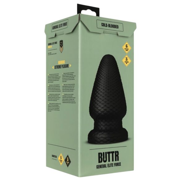 BUTTR - plug anal grande - silicone preto