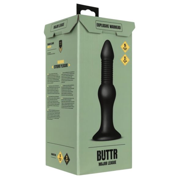 BUTTR - dildo anal - formato explosivo - silicone preto