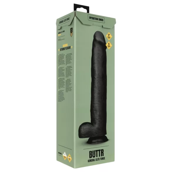 BUTTR - dildo realista grande - 43 cm preto