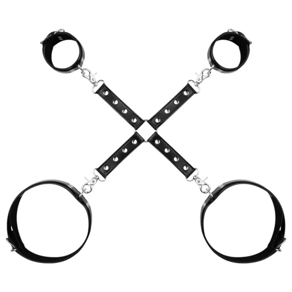 Bedroom Fantasies - algema de pulso e coxa - couro sintético preto