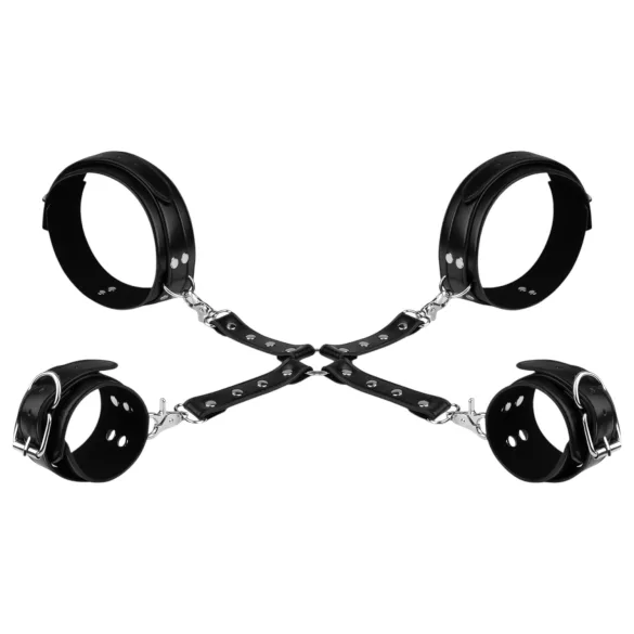 Bedroom Fantasies - algema de pulso e coxa - couro sintético preto