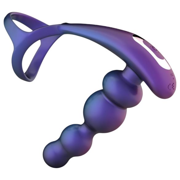 Hueman Stellar Force - anel peniano com vibrador anal (roxo)