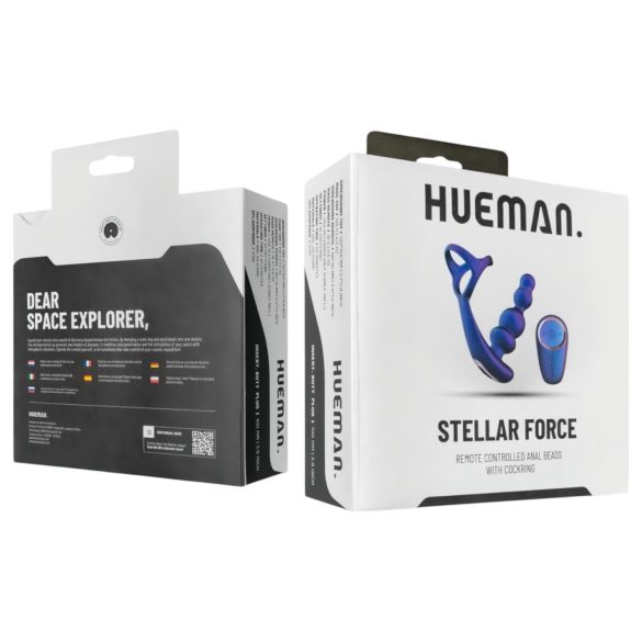 Hueman Stellar Force - anel peniano com vibrador anal (roxo)