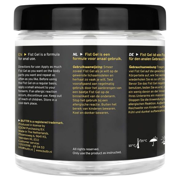 BUTTR - gel lubrificante para fisting - antiderrapante - 500ml