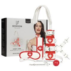   Bedroom Fantasies - Enfermagem sedutora: 8 peças (vermelho e branco)