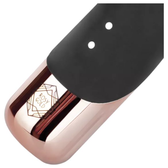 Rosy Gold - vibrador com braço para clitóris e movimento de vai e vem - preto