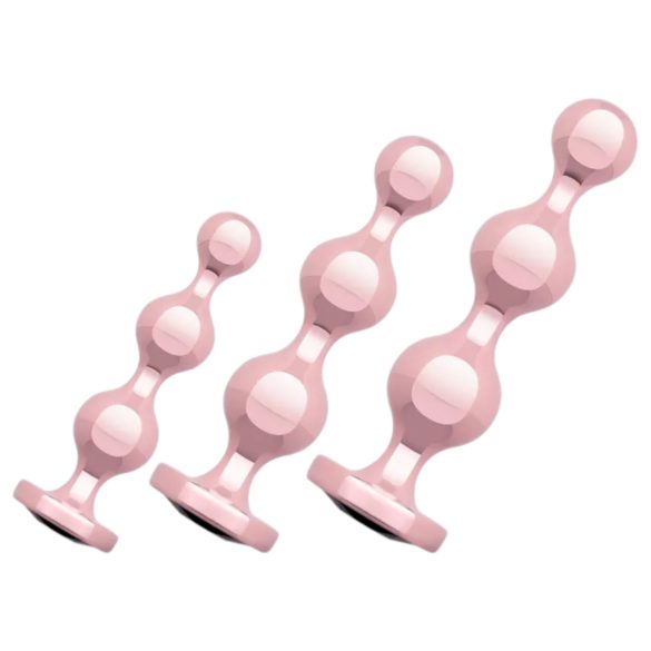 Rosy Gold - plug anal kit - metal dourado