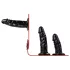 Easytoys - calcinha com dildo triplo strap-on - silicone preto