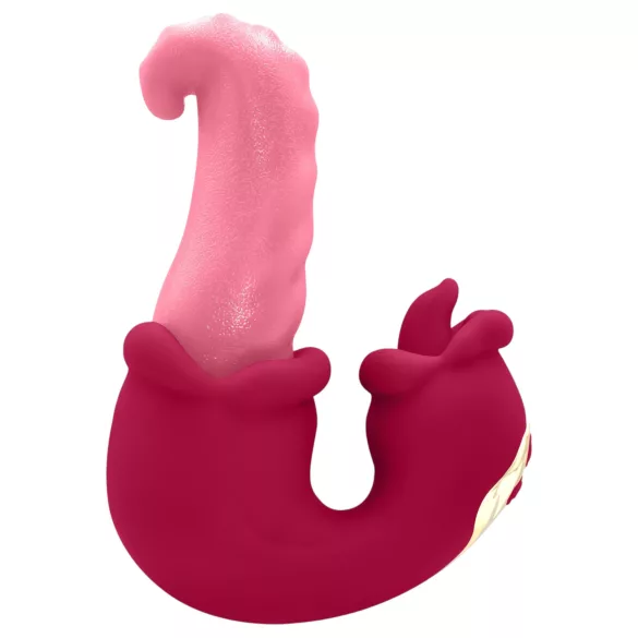 Teazers - vibrador duplo língua - estimulador clitóris e ponto G - silicone rosa