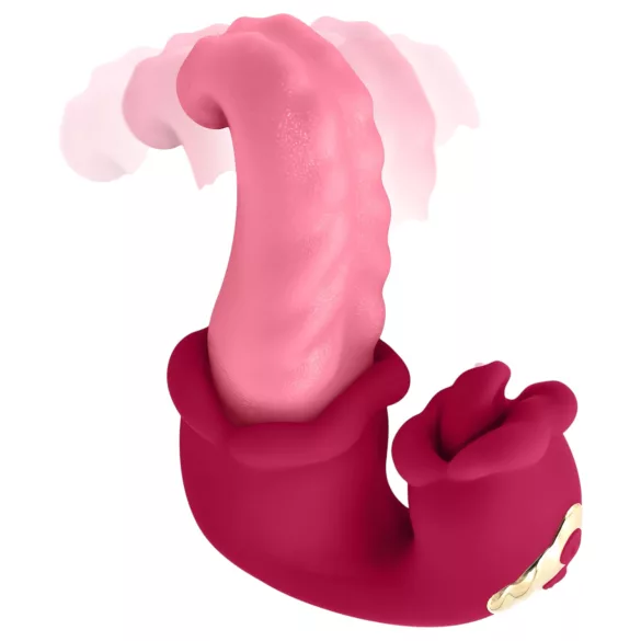 Teazers - vibrador duplo língua - estimulador clitóris e ponto G - silicone rosa