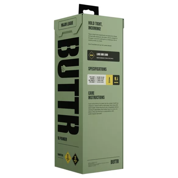 BUTTR Caterpillar - plug anal gigante (preto) - 29 cm