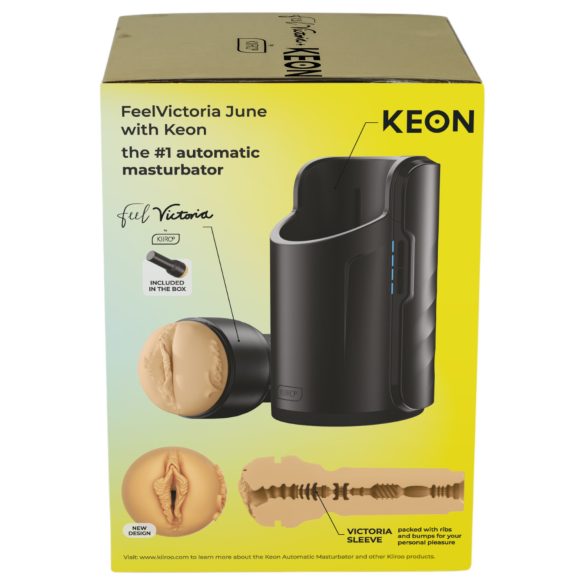 Kiiroo Keon Wifi + Victoria June - masturbador vagina artificial - cor natural